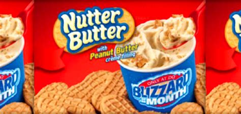 dairy queen nutter butter blizzard.